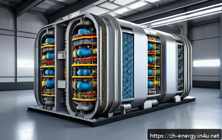 고온가스로 냉각 원자로 - A highly detailed cross-sectional illustration of a high-temperature gas-cooled nuclear reactor core...